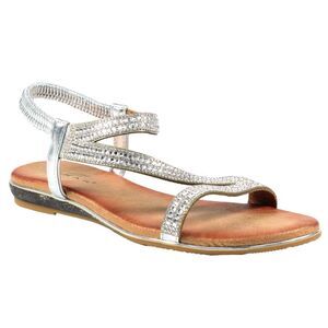 Lunar Womens/Ladies Blaise II Sandals / Silver/Brown